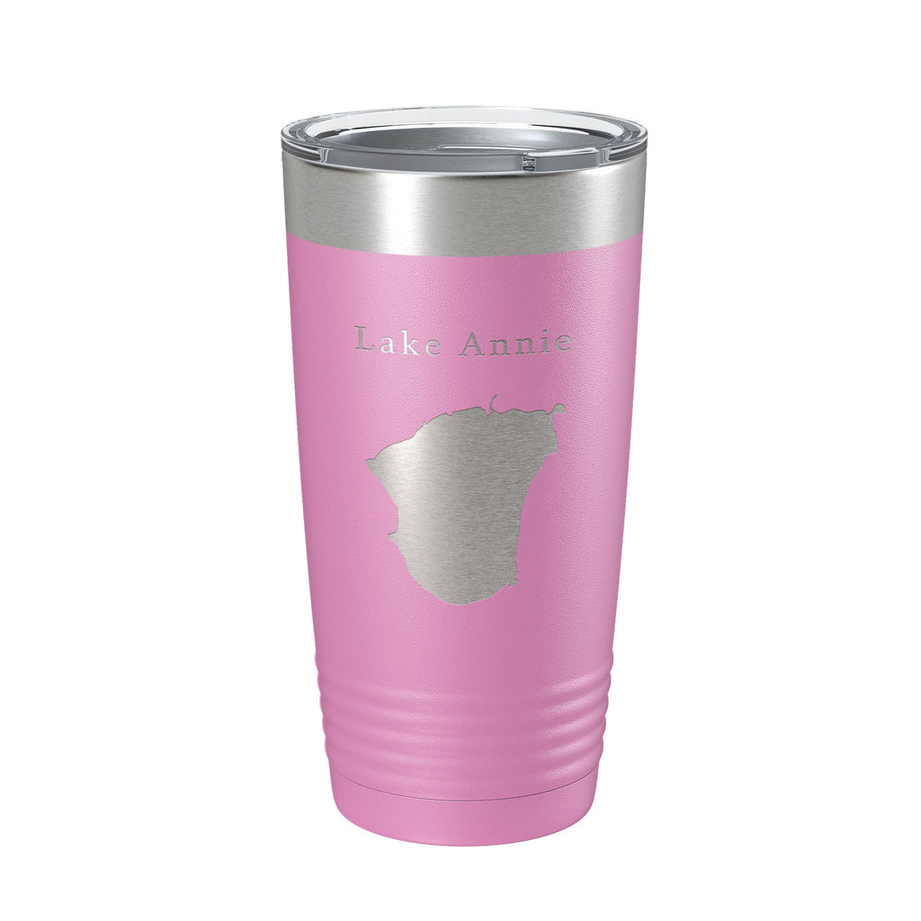 Lake Annie Map Tumbler Travel Mug Insulated Laser Engraved Coffee Cup Florida 20 oz