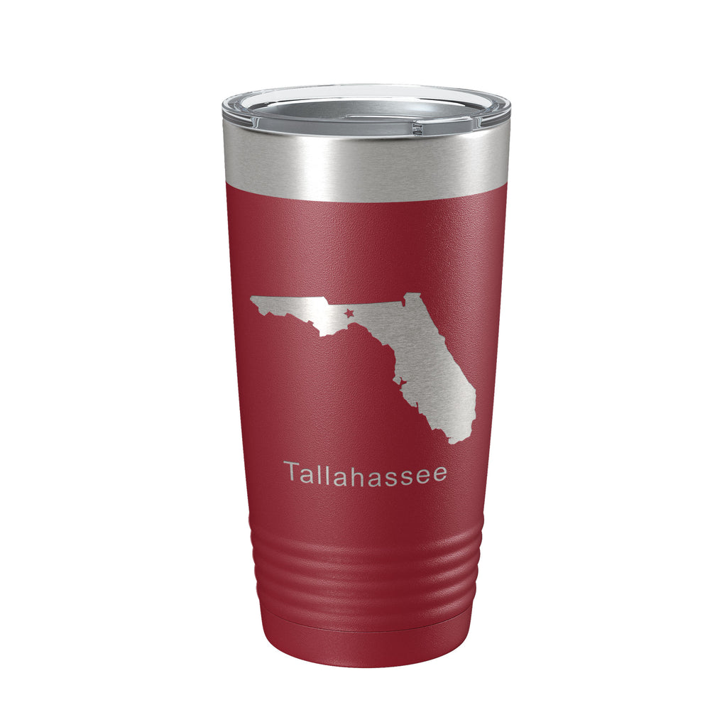 Tallahassee Home Star Tumbler Travel Mug Insulated Laser Engraved Coffee Cup Florida 20 oz