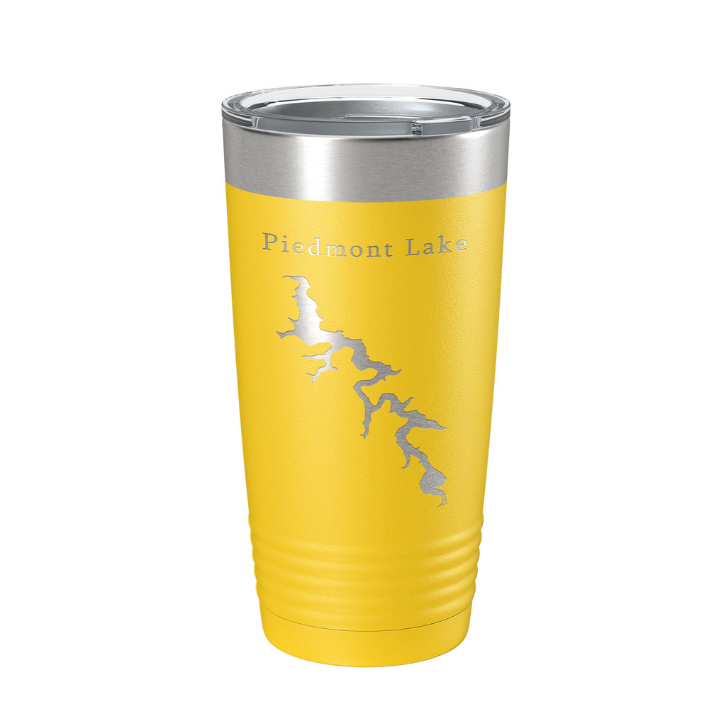 Piedmont Lake Map Tumbler Travel Mug Insulated Laser Engraved Coffee Cup Ohio 20 oz