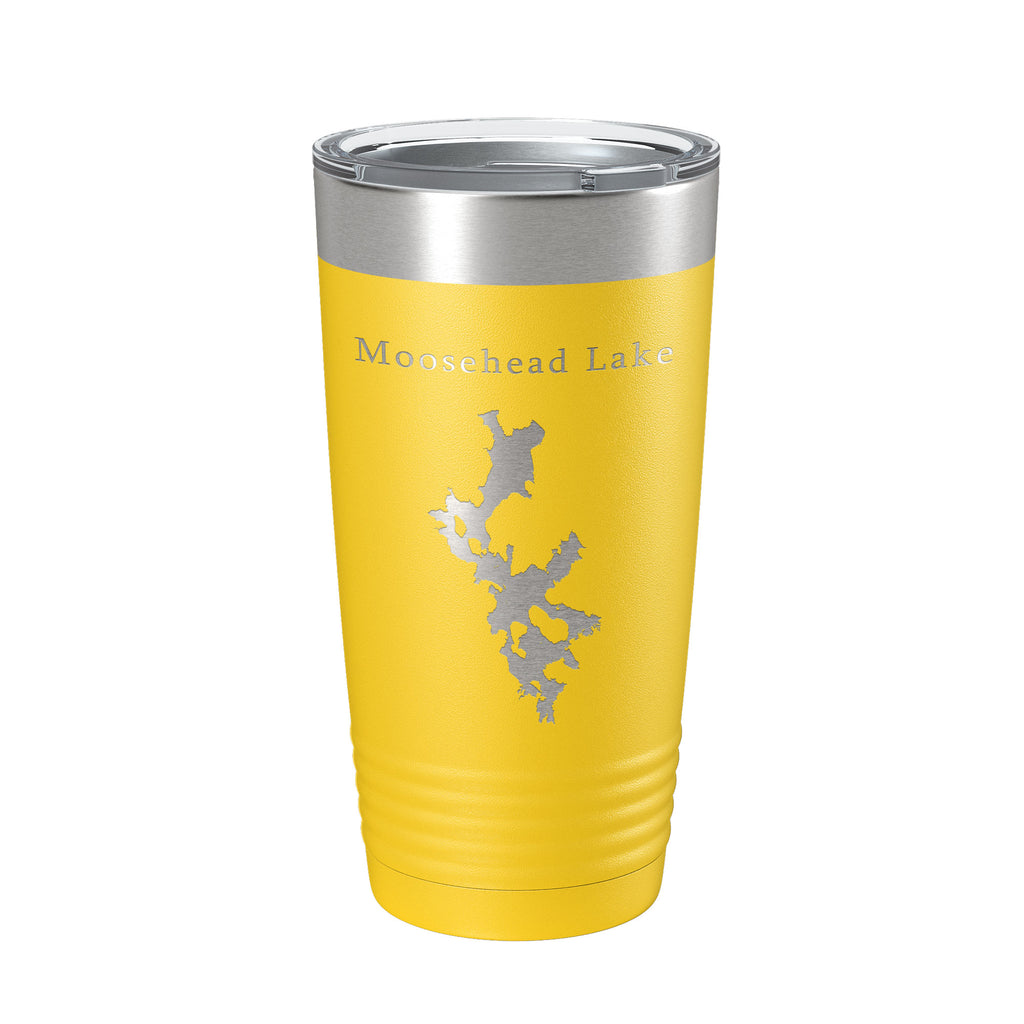 Moosehead Lake Map Tumbler Travel Mug Insulated Laser Engraved Coffee Cup Maine 20 oz