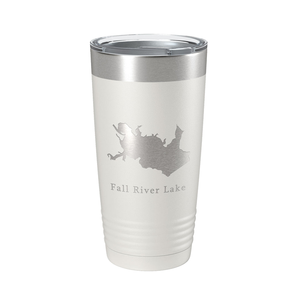 Fall River Lake Map Tumbler Travel Mug Insulated Laser Engraved Coffee Cup Kansas 20 oz