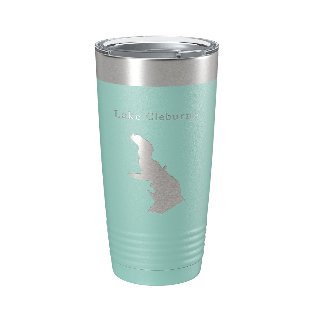 Lake Pat Cleburne Map Tumbler Travel Mug Insulated Laser Engraved Coffee Cup Texas 20 oz