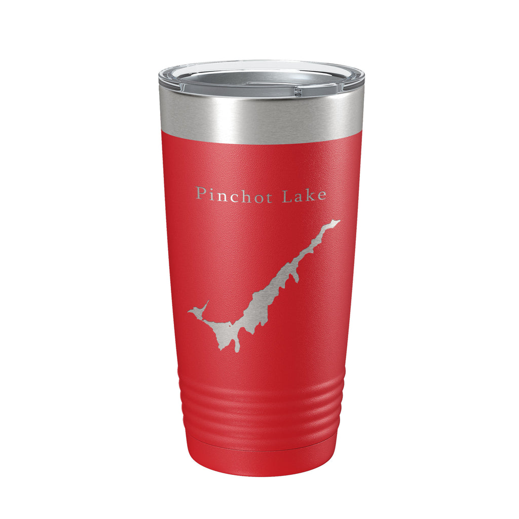 Pinchot Lake Map Tumbler Travel Mug Insulated Laser Engraved Coffee Cup Pennsylvania 20 oz