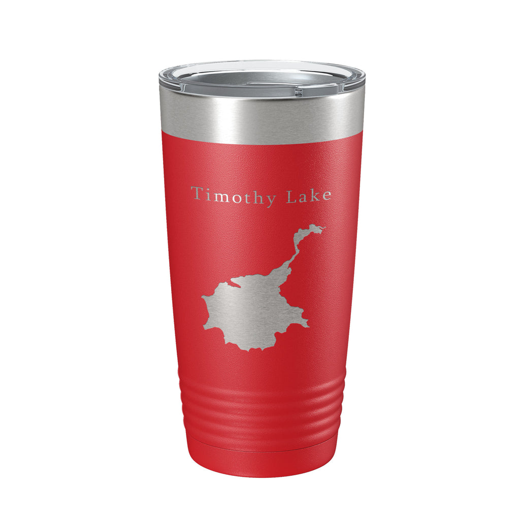 Timothy Lake Map Tumbler Travel Mug Insulated Laser Engraved Coffee Cup Oregon 20 oz