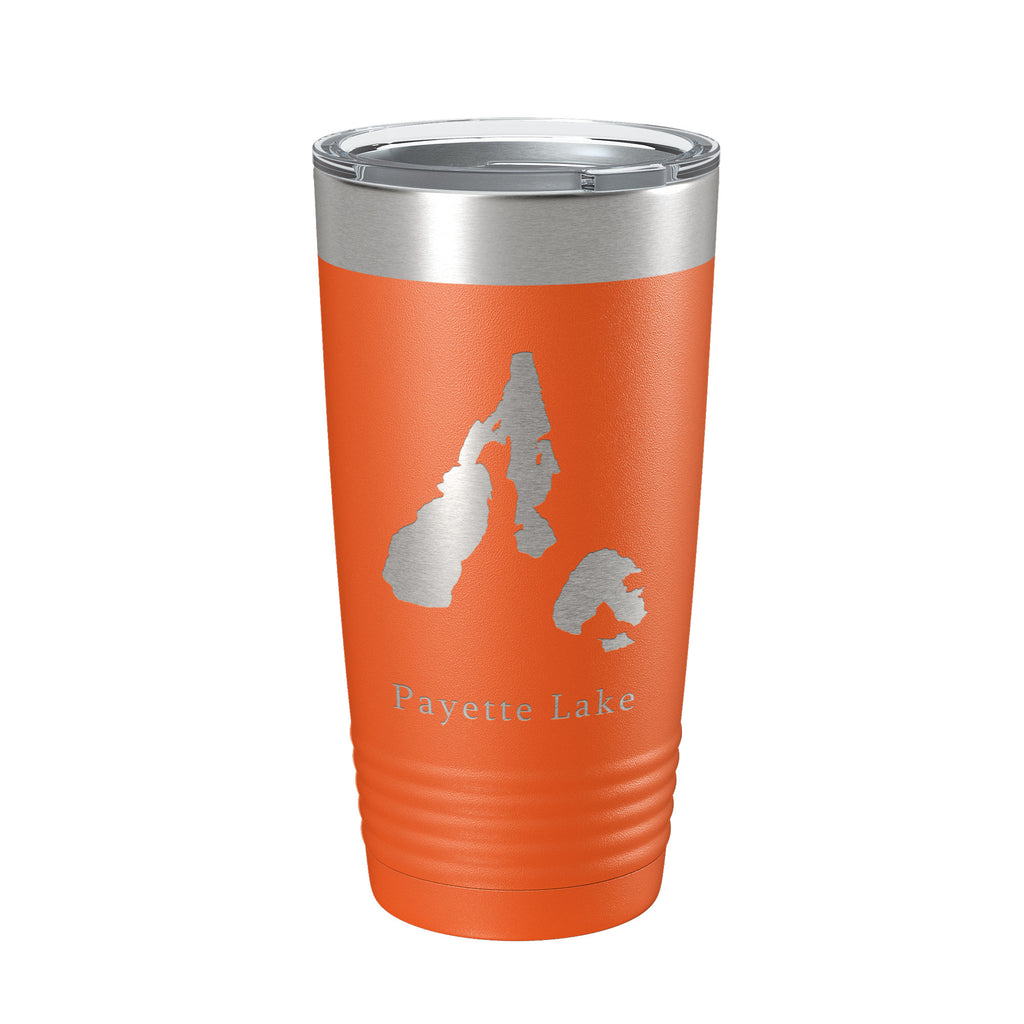 Payette Lake Map Tumbler Travel Mug Insulated Laser Engraved Coffee Cup Idaho 20 oz