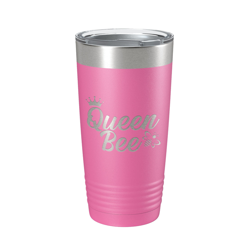 Queen Bee Tumbler Travel Mug Gift Insulated Laser Engraved Coffee Cup 20 oz