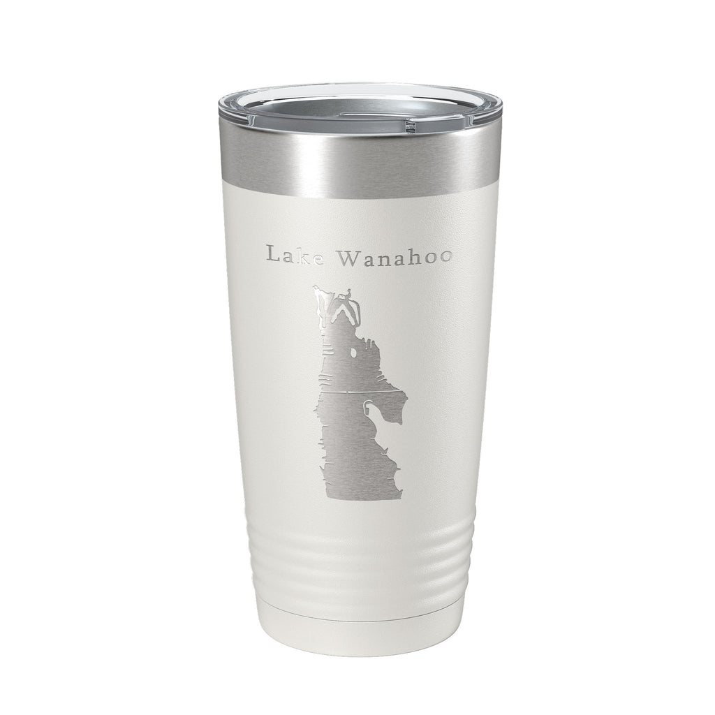 Lake Wanahoo Map Tumbler Travel Mug Insulated Laser Engraved Coffee Cup Nebraska 20 oz