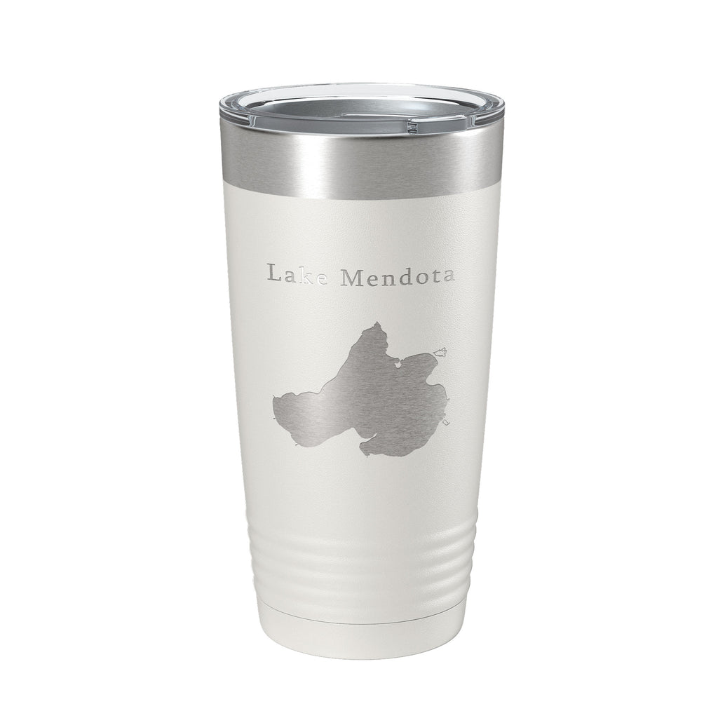 Lake Mendota Map Tumbler Travel Mug Insulated Laser Engraved Coffee Cup Wisconsin 20 oz