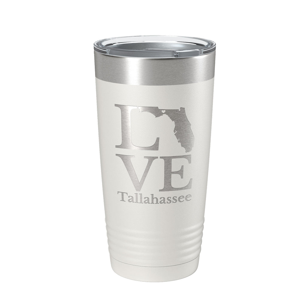 Tallahassee FL Love Tumbler Travel Mug Insulated Laser Engraved Coffee Cup Florida Gift 20 oz