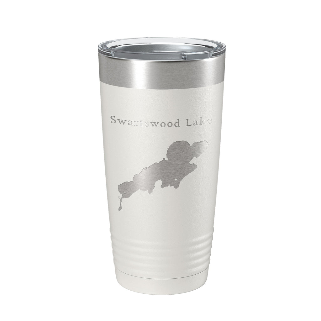 Swartswood Lake Map Tumbler Travel Mug Insulated Laser Engraved Coffee Cup New Jersey 20 oz