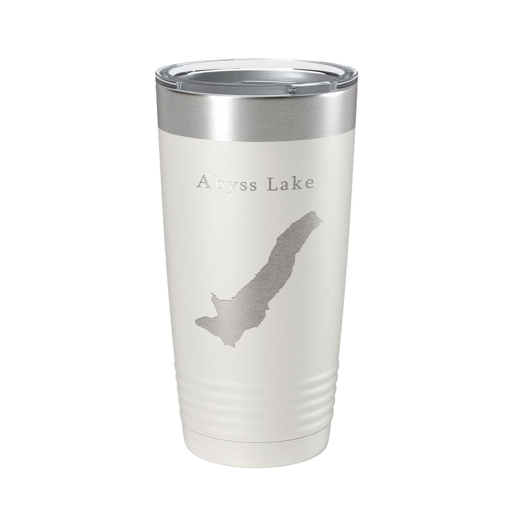 Abyss Lake Map Tumbler Travel Mug Insulated Laser Engraved Coffee Cup Alaska 20 oz