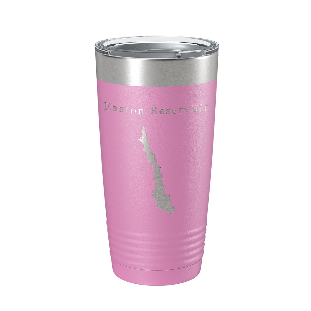 Easton Reservoir Tumbler Lake Map Travel Mug Insulated Laser Engraved Coffee Cup Connecticut 20 oz