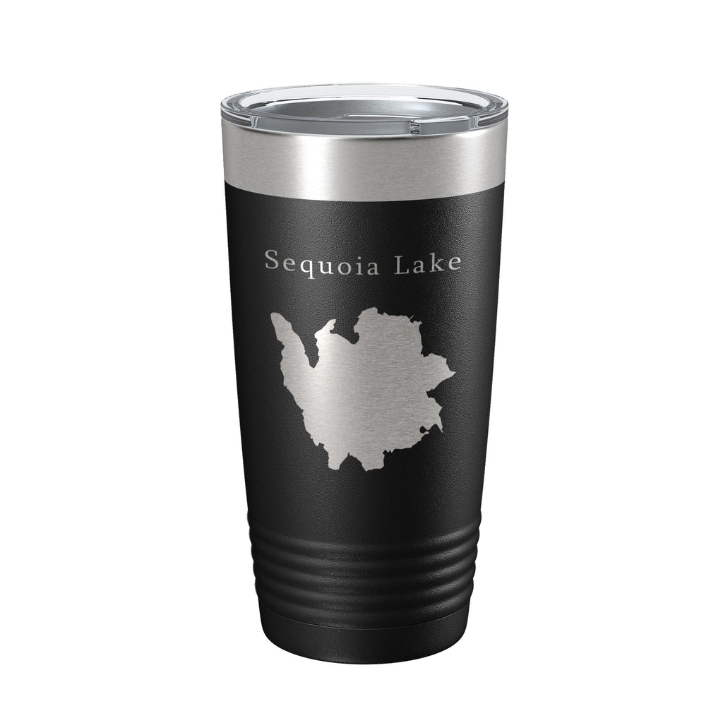 Sequoia Lake Map Tumbler Travel Mug Insulated Laser Engraved Coffee Cup California 20 oz