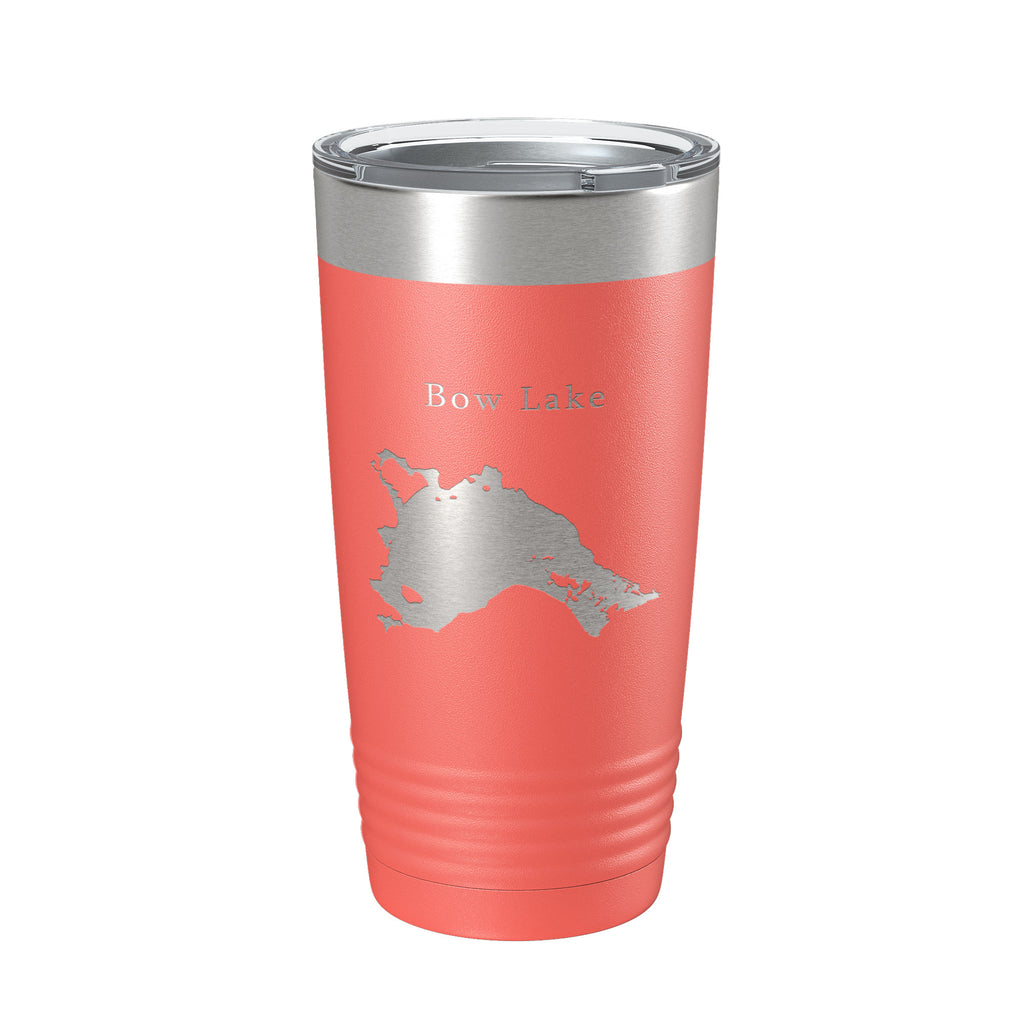 Bow Lake Map Tumbler Travel Mug Insulated Laser Engraved Coffee Cup New Hampshire 20 oz