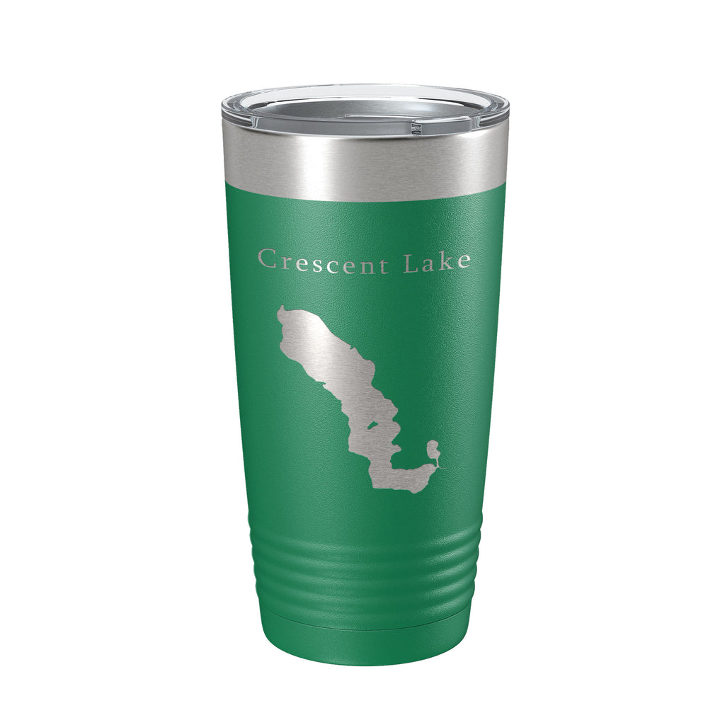 Crescent Lake Map Tumbler Travel Mug Insulated Laser Engraved Coffee Cup Florida 20 oz