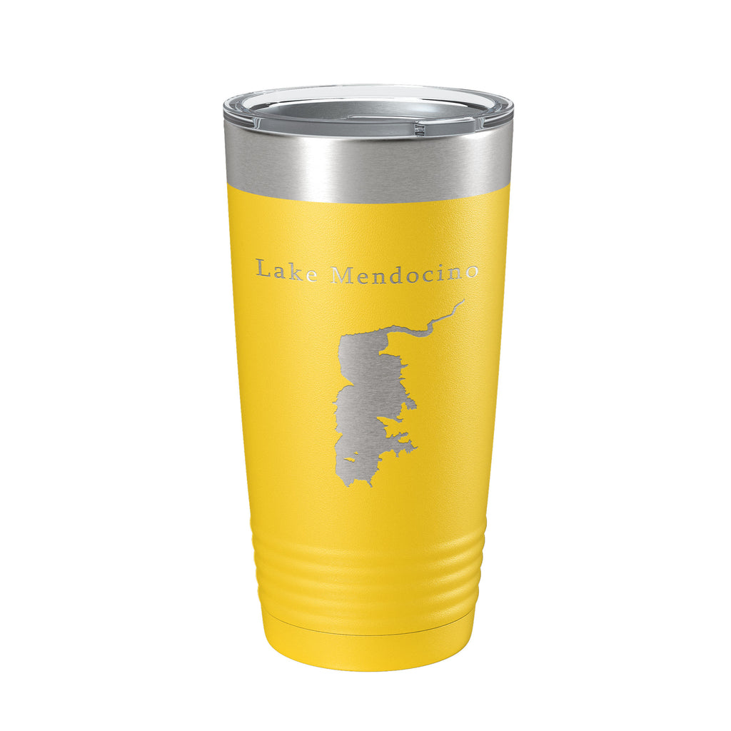 Lake Mendocino Map Tumbler Travel Mug Insulated Laser Engraved Coffee Cup California 20 oz