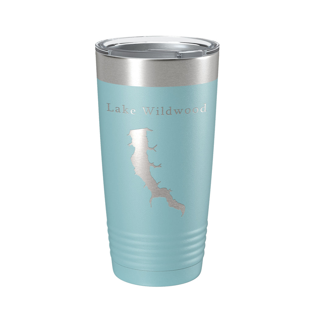 Lake Wildwood Map Tumbler Travel Mug Insulated Laser Engraved Coffee Cup Illinois 20 oz