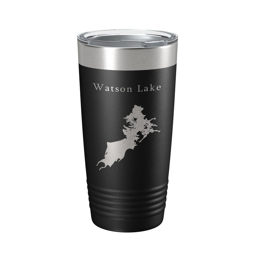 Watson Lake Map Tumbler Travel Mug Insulated Laser Engraved Coffee Cup Arizona 20 oz