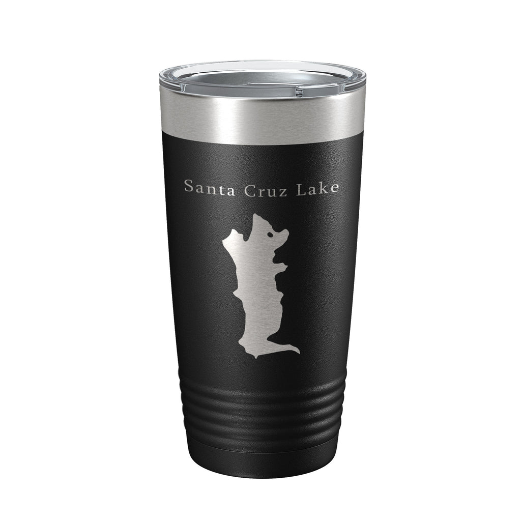 Santa Cruz Lake Map Tumbler Travel Mug Insulated Laser Engraved Coffee Cup New Mexico 20 oz