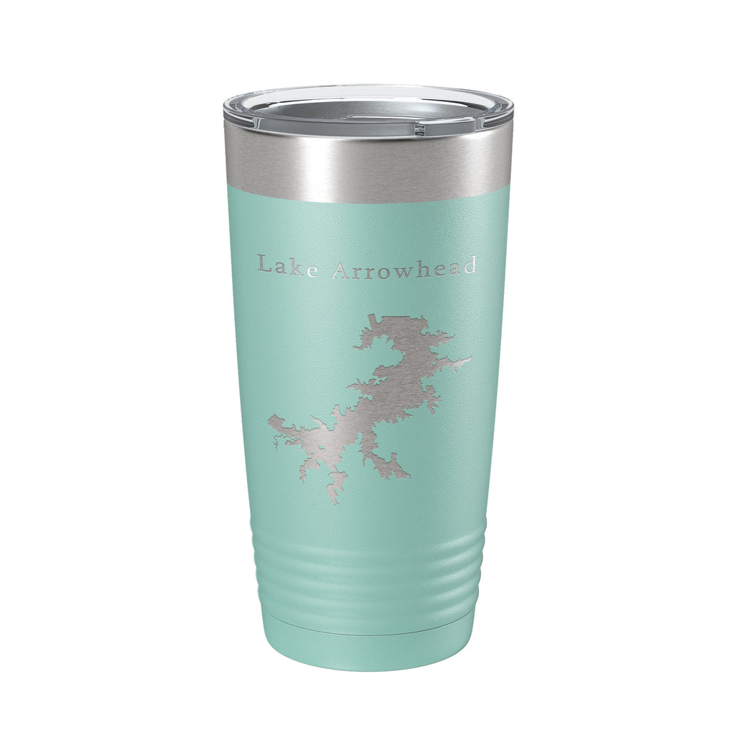 Lake Arrowhead Map Tumbler Travel Mug Insulated Laser Engraved Coffee Cup Texas 20 oz