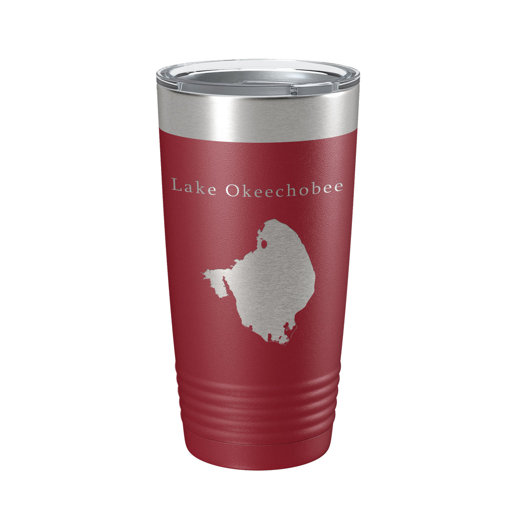 Lake Okeechobee Map Tumbler Travel Mug Insulated Laser Engraved Coffee Cup Florida 20 oz