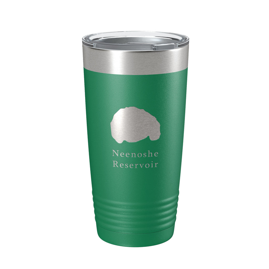 Neenoshe Reservoir Tumbler Lake Map Travel Mug Insulated Laser Engraved Coffee Cup Colorado 20 oz