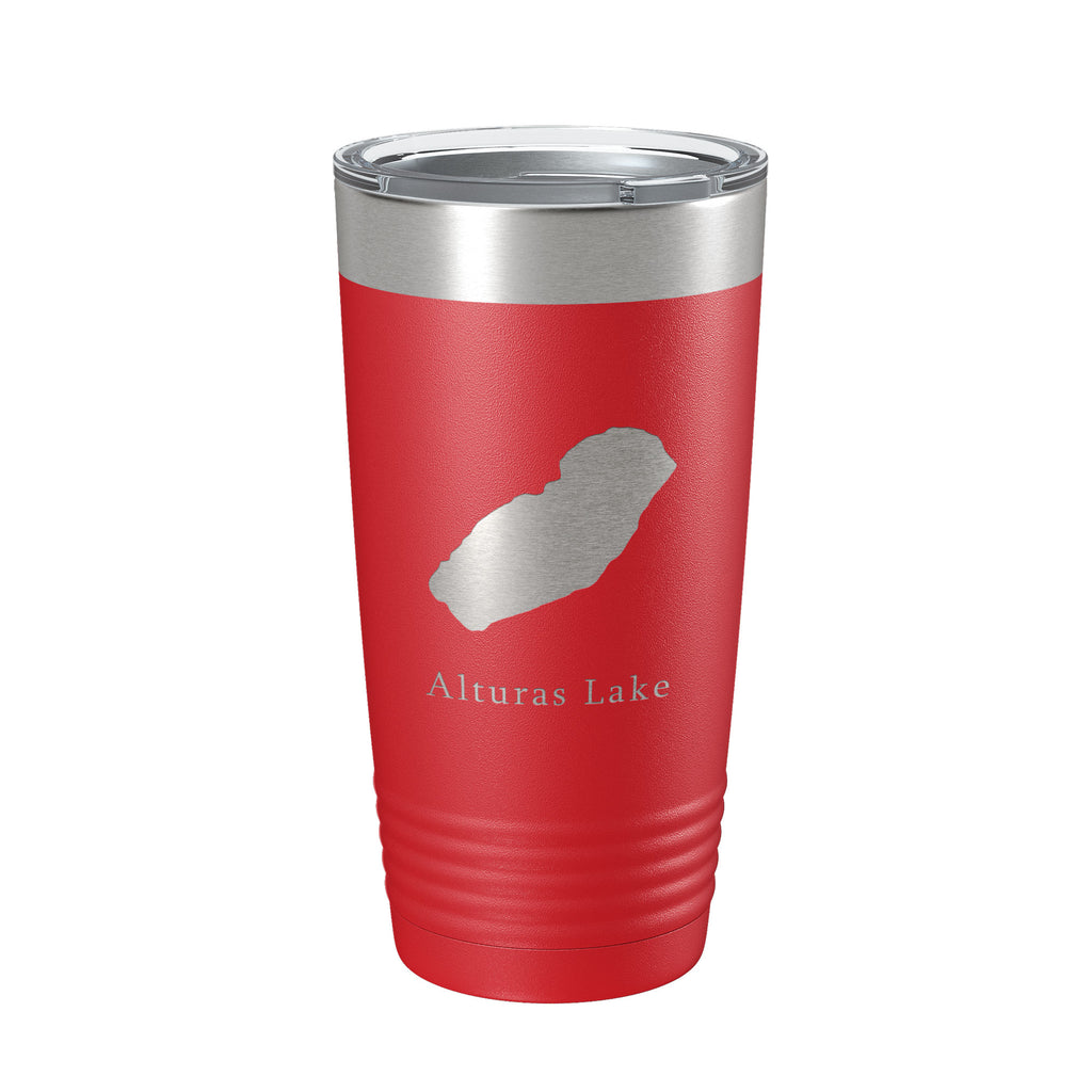 Alturas Lake Map Tumbler Travel Mug Insulated Laser Engraved Coffee Cup Idaho 20 oz