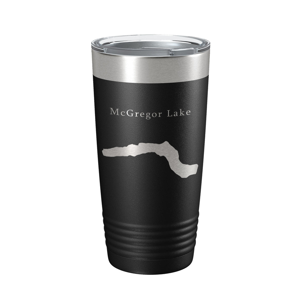 McGregor Lake Map Tumbler Travel Mug Insulated Laser Engraved Coffee Cup Montana 20 oz