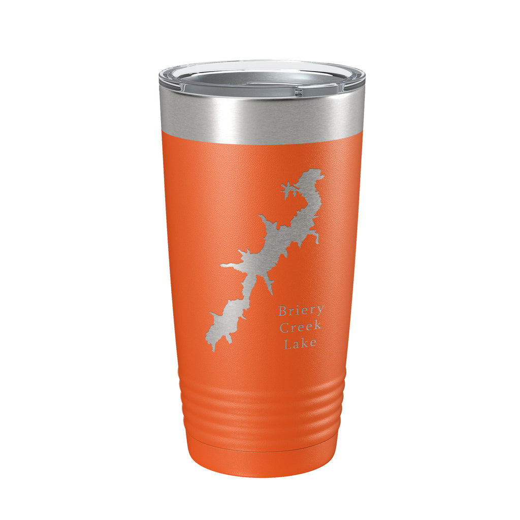 Briery Creek Lake Map Tumbler Travel Mug Insulated Laser Engraved Coffee Cup Virginia 20 oz