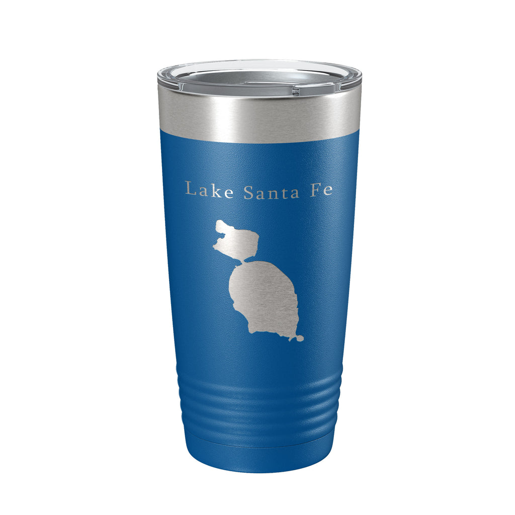 Lake Santa Fe Map Tumbler Travel Mug Insulated Laser Engraved Coffee Cup Florida 20 oz