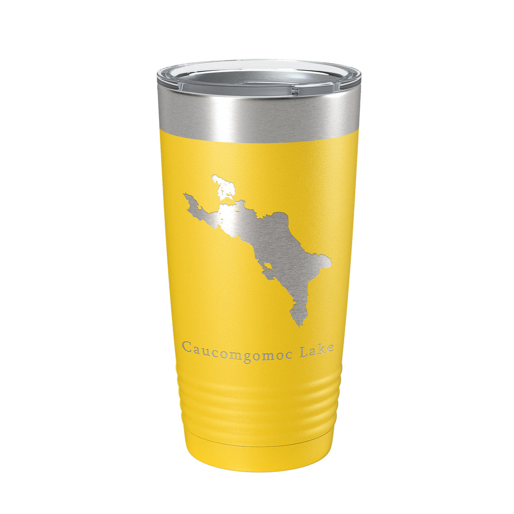 Caucomgomoc Lake Map Tumbler Travel Mug Insulated Laser Engraved Coffee Cup Maine 20 oz