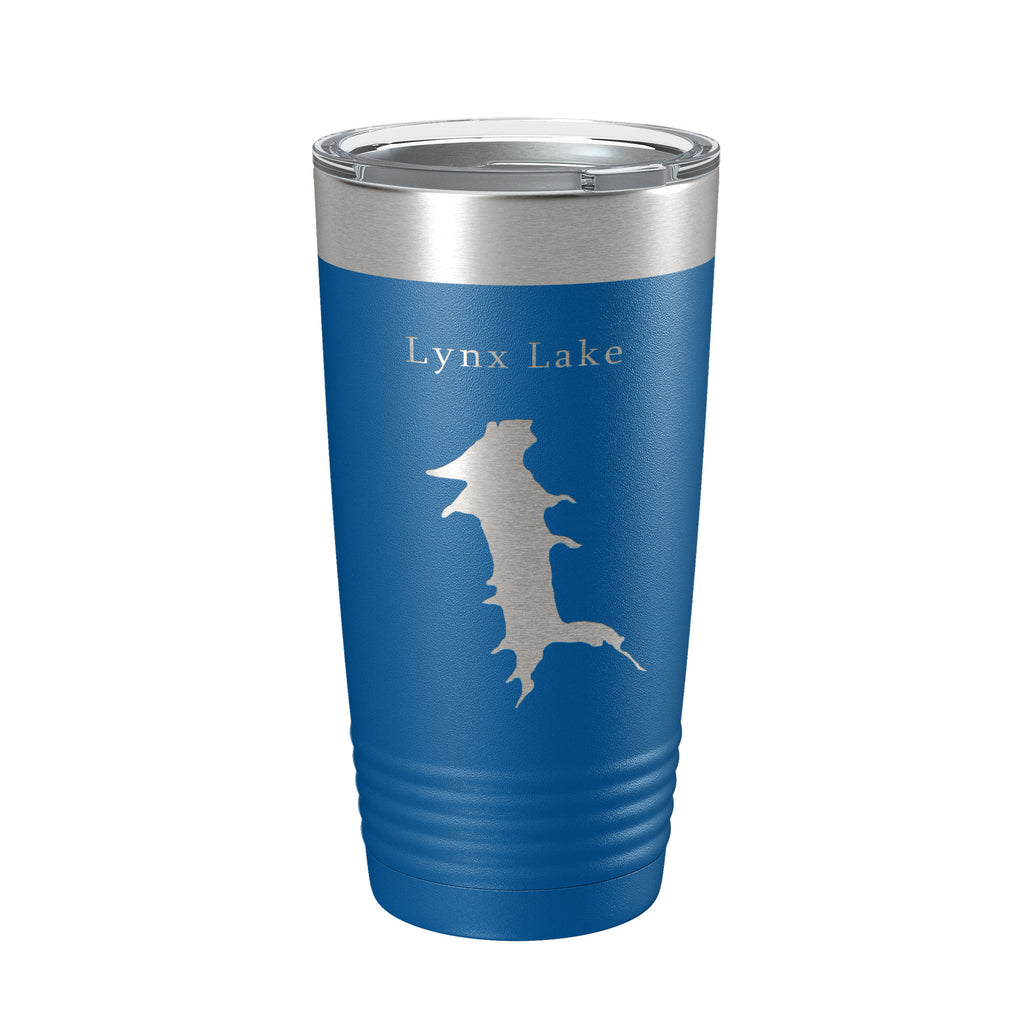 Lynx Lake Map Tumbler Travel Mug Insulated Laser Engraved Coffee Cup Arizona 20 oz