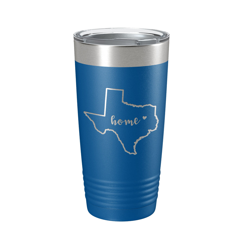 Texas Tumbler Home State Travel Mug Insulated Laser Engraved Map Coffee Cup 20 oz