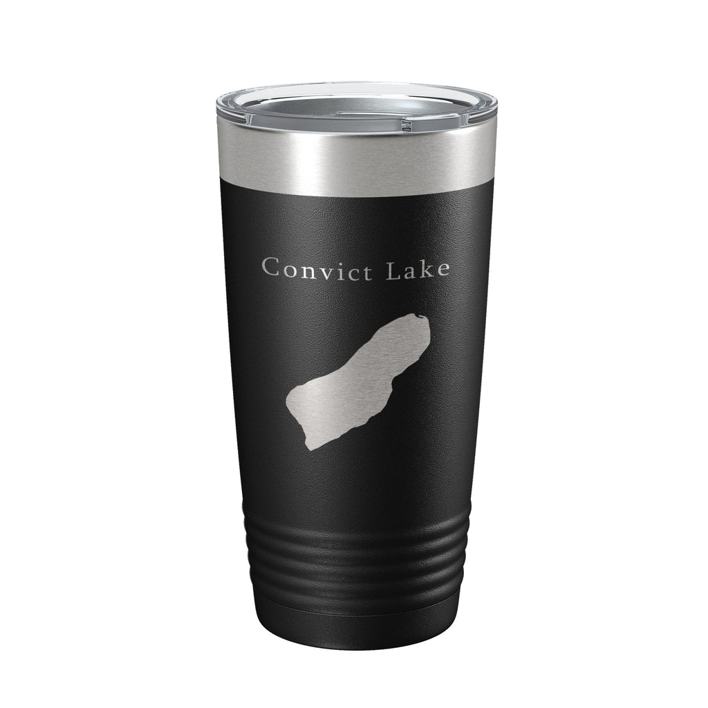 Convict Lake Map Tumbler Travel Mug Insulated Laser Engraved Coffee Cup California 20 oz