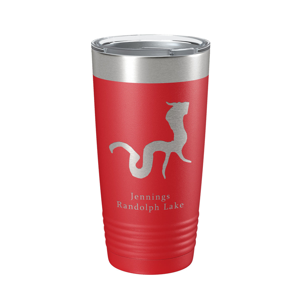 Jennings Randolph Lake Map Tumbler Travel Mug Insulated Laser Engraved Coffee Cup Maryland 20 oz