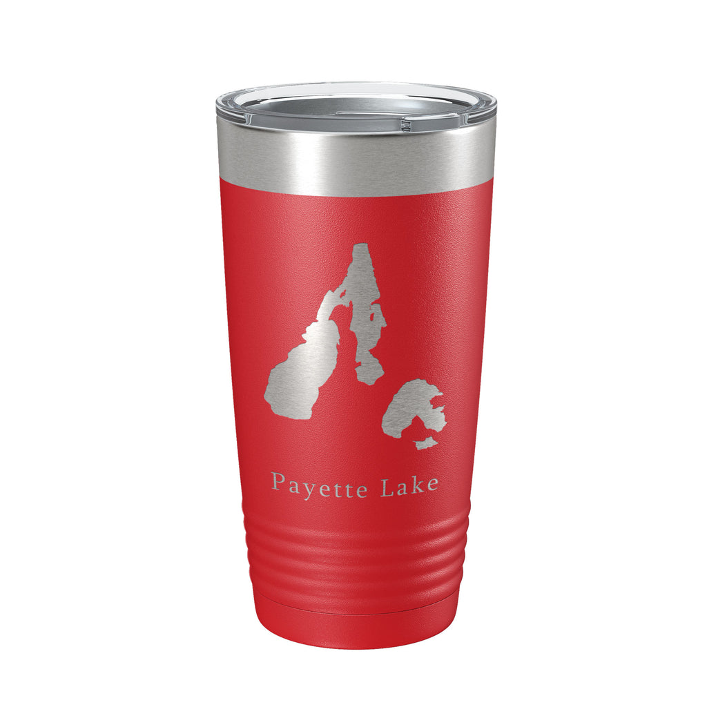 Payette Lake Map Tumbler Travel Mug Insulated Laser Engraved Coffee Cup Idaho 20 oz