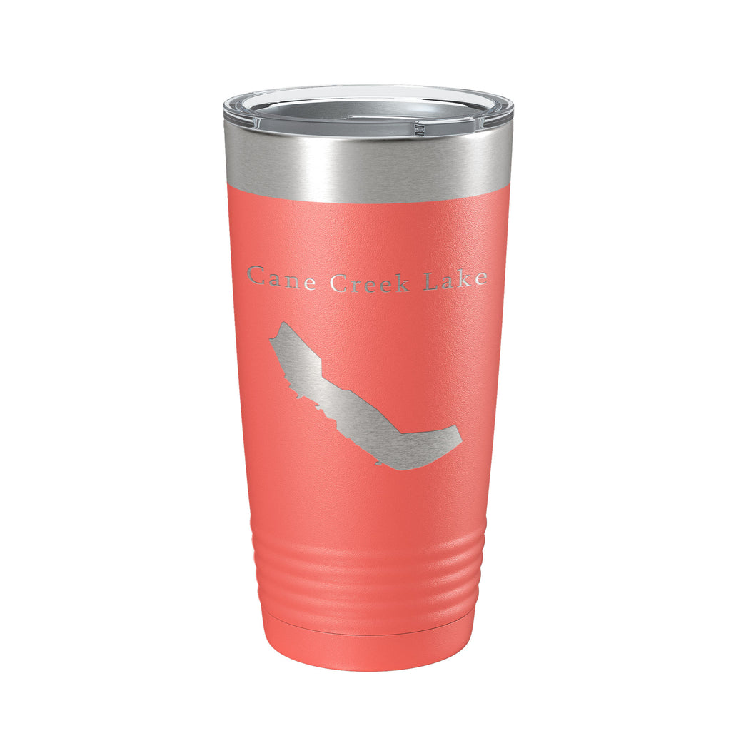 Cane Creek Lake Map Tumbler Travel Mug Insulated Laser Engraved Coffee Cup Arkansas 20 oz