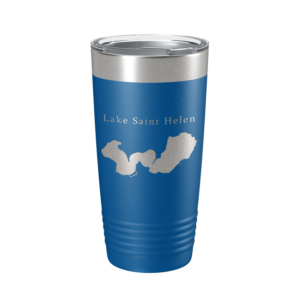 Lake Saint Helen Map Tumbler Travel Mug Insulated Laser Engraved Coffee Cup Michigan 20 oz