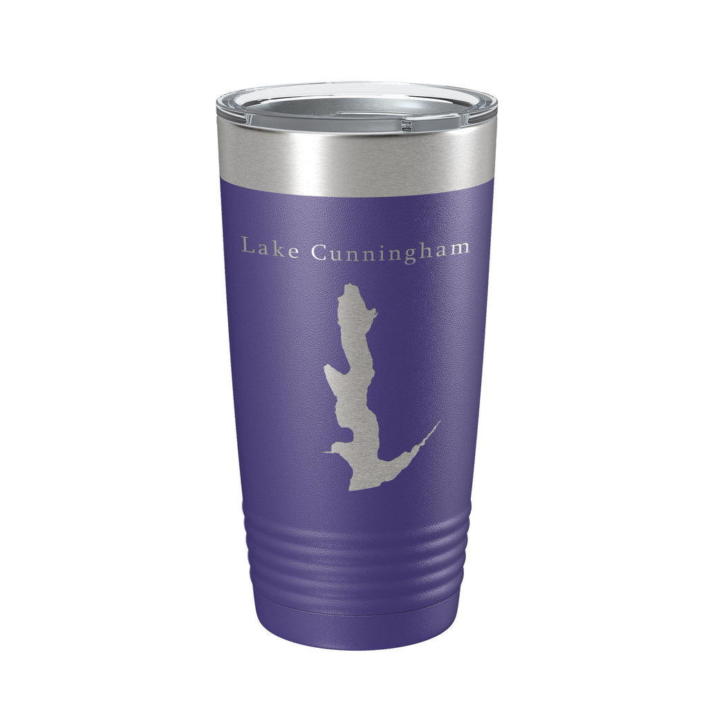 Lake Glenn Cunningham Map Tumbler Travel Mug Insulated Laser Engraved Coffee Cup Nebraska 20 oz