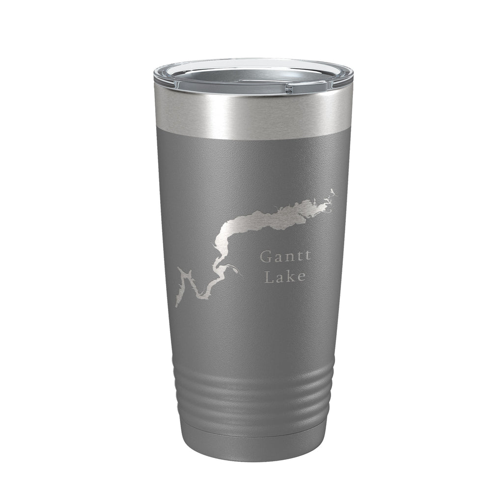 Gantt Lake Map Tumbler Travel Mug Insulated Laser Engraved Coffee Cup Alabama 20 oz