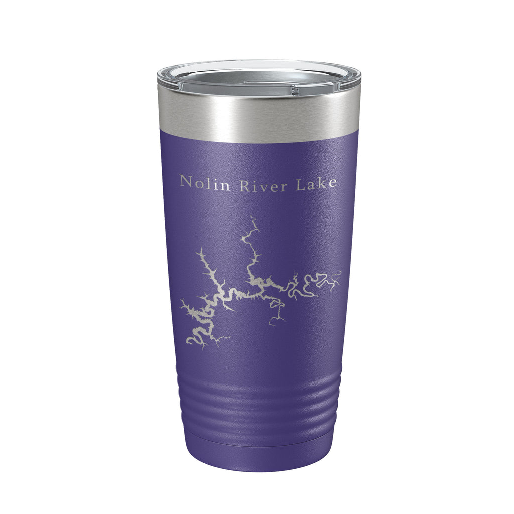 Nolin River Lake Map Tumbler Travel Mug Insulated Laser Engraved Coffee Cup Kentucky 20 oz