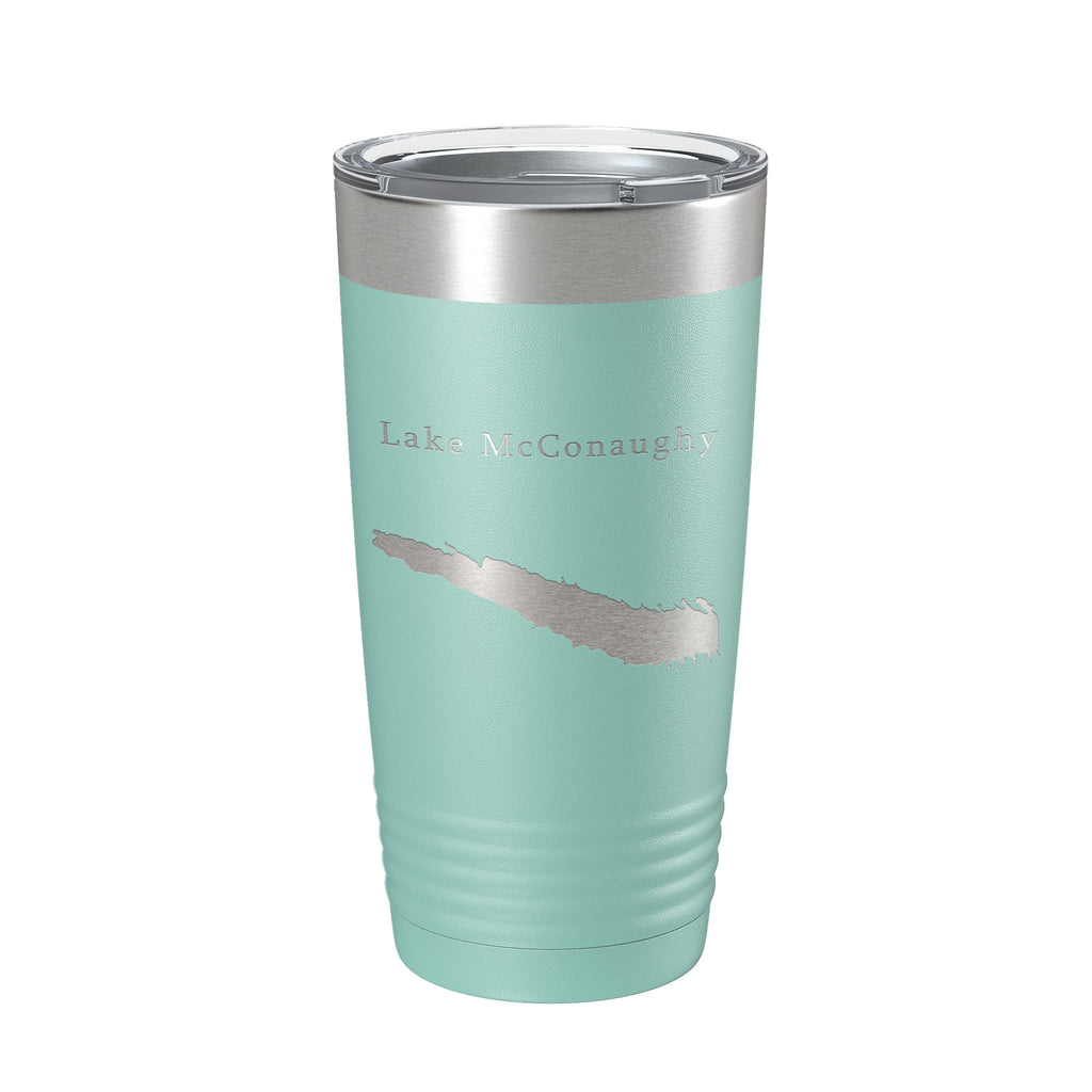 Lake McConaughy Map Tumbler Travel Mug Insulated Laser Engraved Coffee Cup Nebraska 20 oz