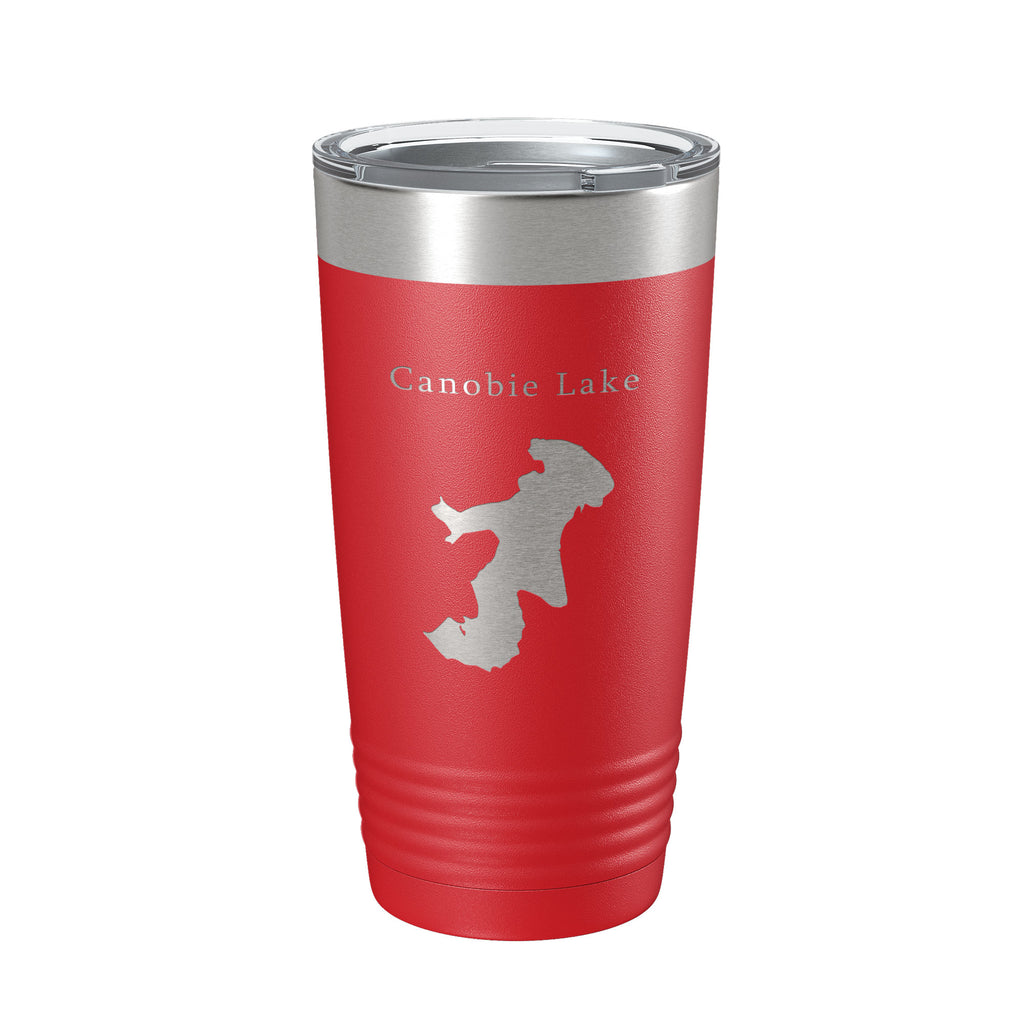 Canobie Lake Map Tumbler Travel Mug Insulated Laser Engraved Coffee Cup New Hampshire 20 oz