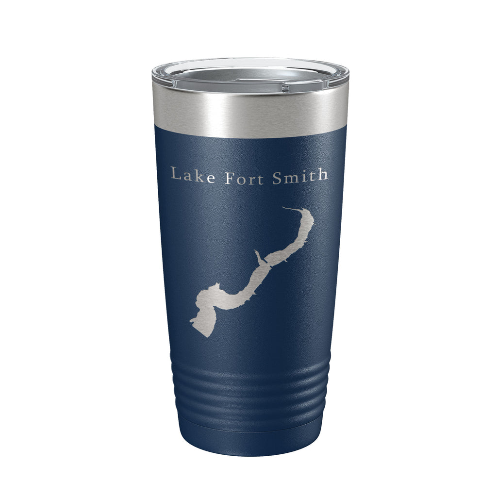 Lake Fort Smith Map Tumbler Travel Mug Insulated Laser Engraved Coffee Cup Arkansas 20 oz