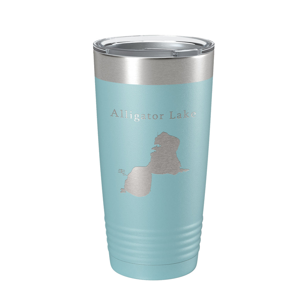 Alligator Lake Map Tumbler Travel Mug Insulated Laser Engraved Coffee Cup Osceola Kissimmee Florida 20 oz