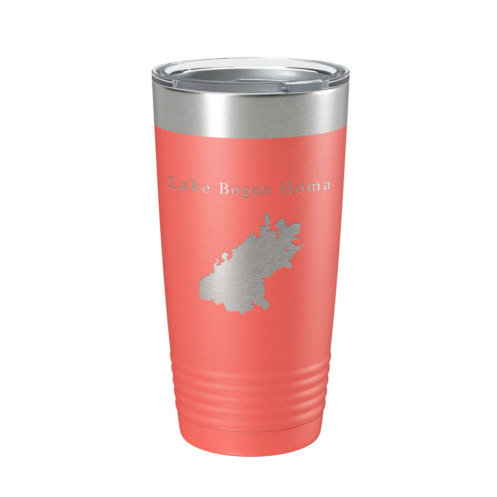 Lake Bogue Homa Map Tumbler Travel Mug Insulated Laser Engraved Coffee Cup Mississippi 20 oz