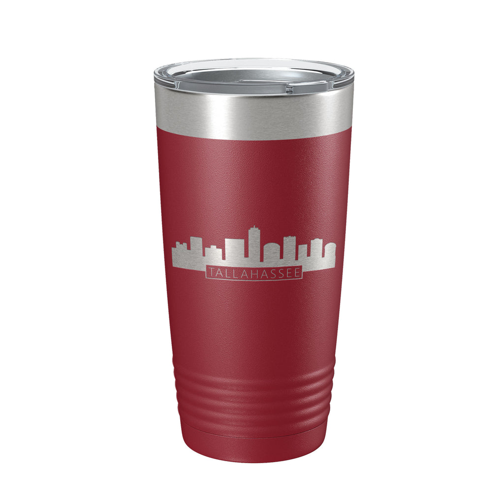 Tallahassee Skyline Minimalist Tumbler Travel Mug Insulated Laser Engraved Coffee Cup Florida 20 oz