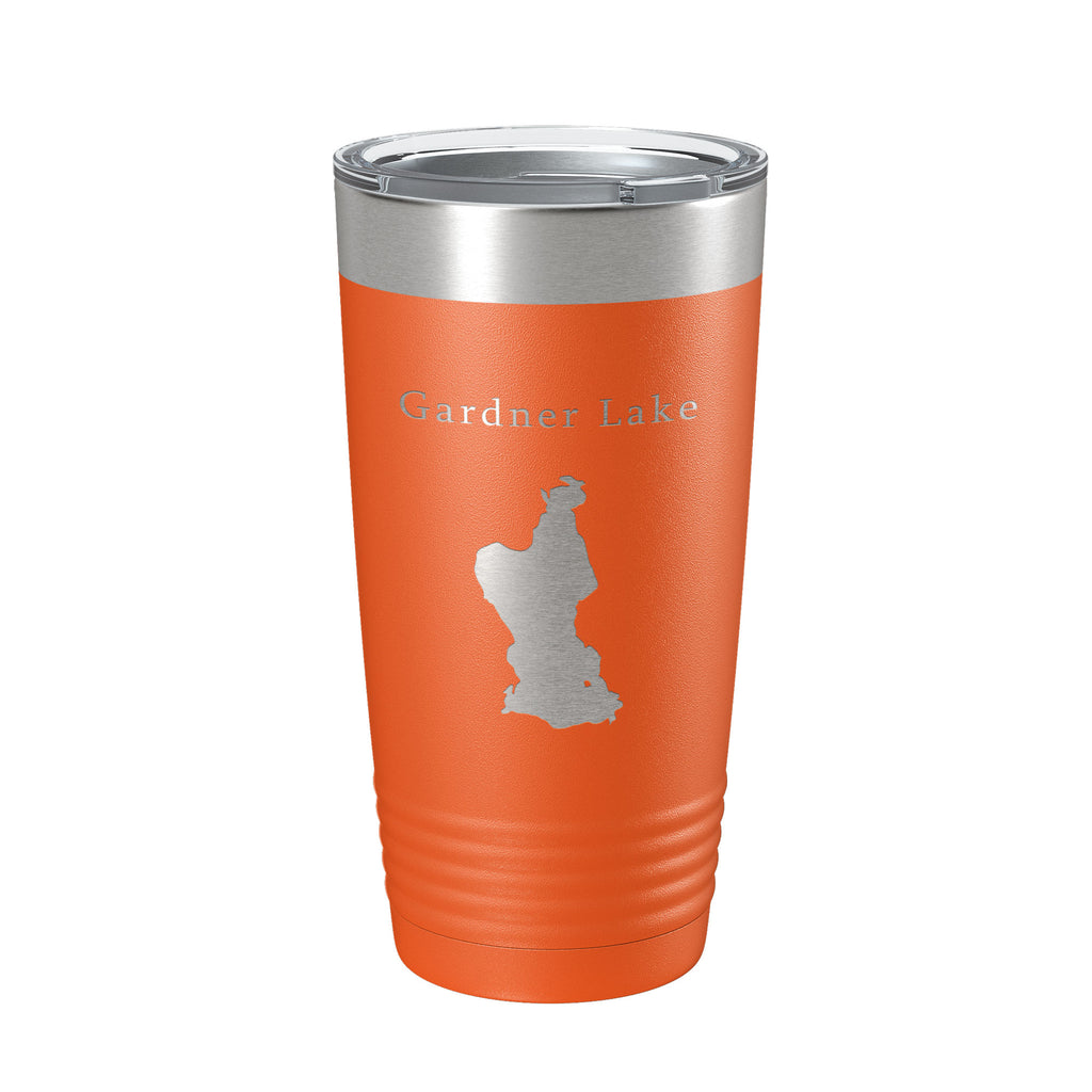 Gardner Lake Map Tumbler Travel Mug Insulated Laser Engraved Coffee Cup Connecticut 20 oz