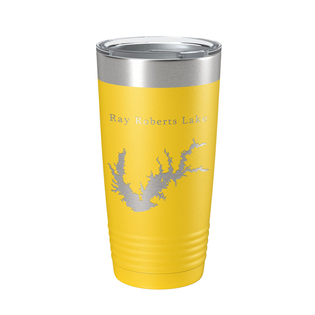 Ray Roberts Lake Map Tumbler Travel Mug Insulated Laser Engraved Coffee Cup Texas 20 oz