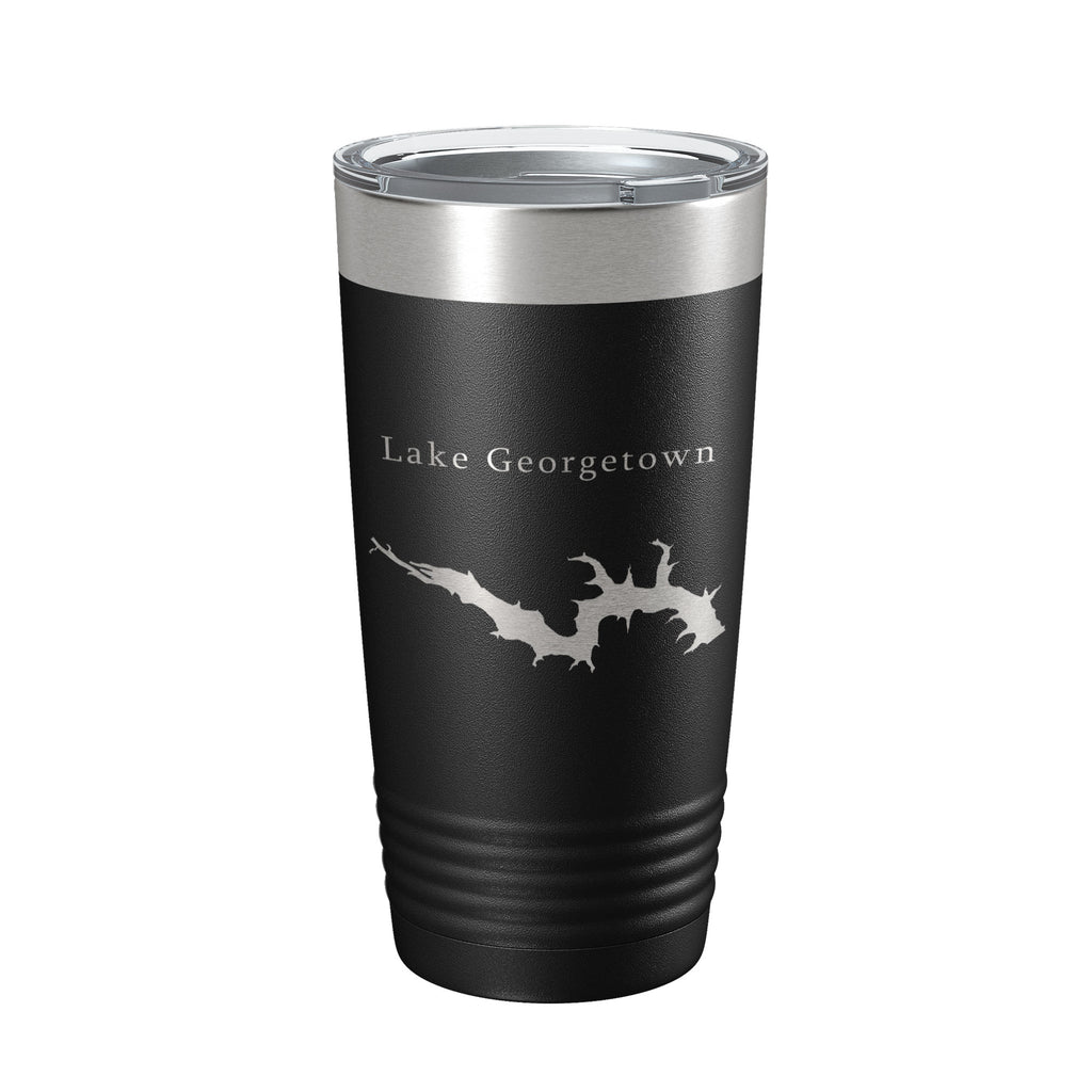 Lake Georgetown Map Tumbler Travel Mug Insulated Laser Engraved Coffee Cup Texas 20 oz